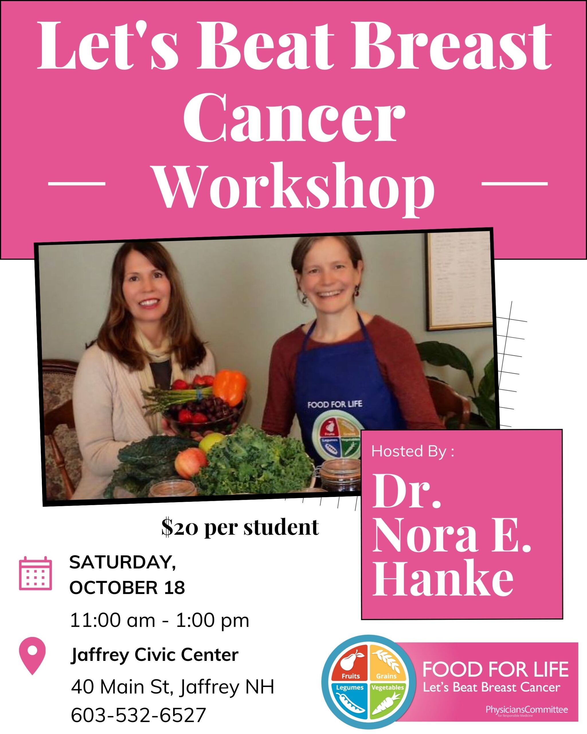 Let’s Beat Breast Cancer Workshop with Dr. Nora E. Hanke