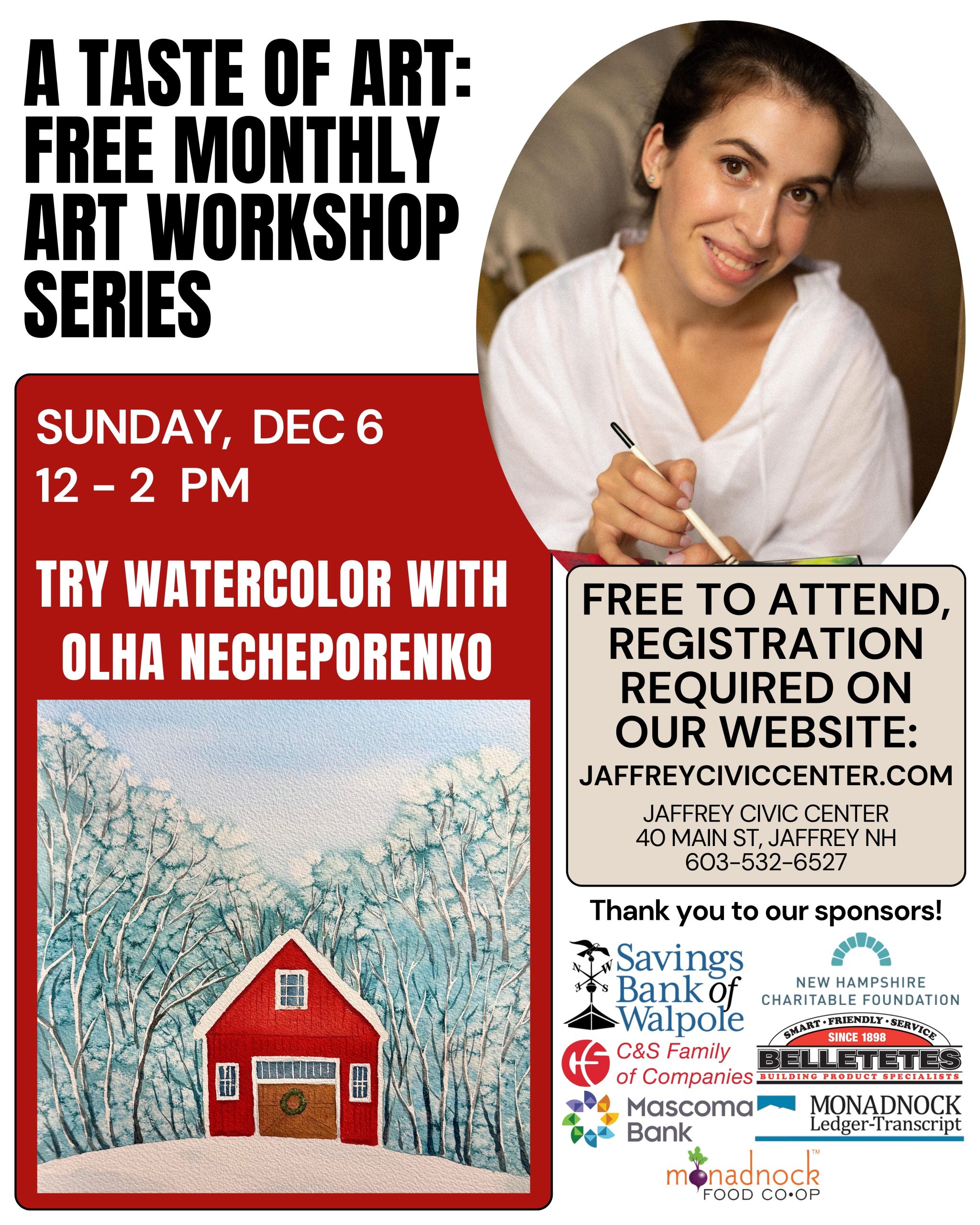 A Taste of Art: Watercolor with Olha Necheporenko