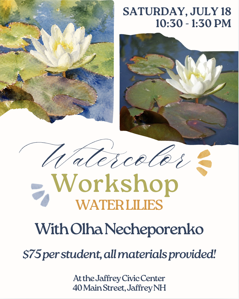 Watercolor Workshop: Water Lilies with Olha Necheporenko
