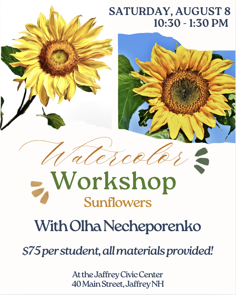 Watercolor Workshop: Sunflowers with Olha Necheporenko