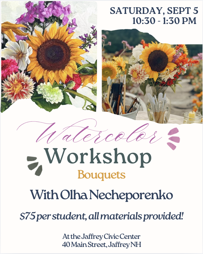 Watercolor Workshop: Bouquets with Olha Necheporenko