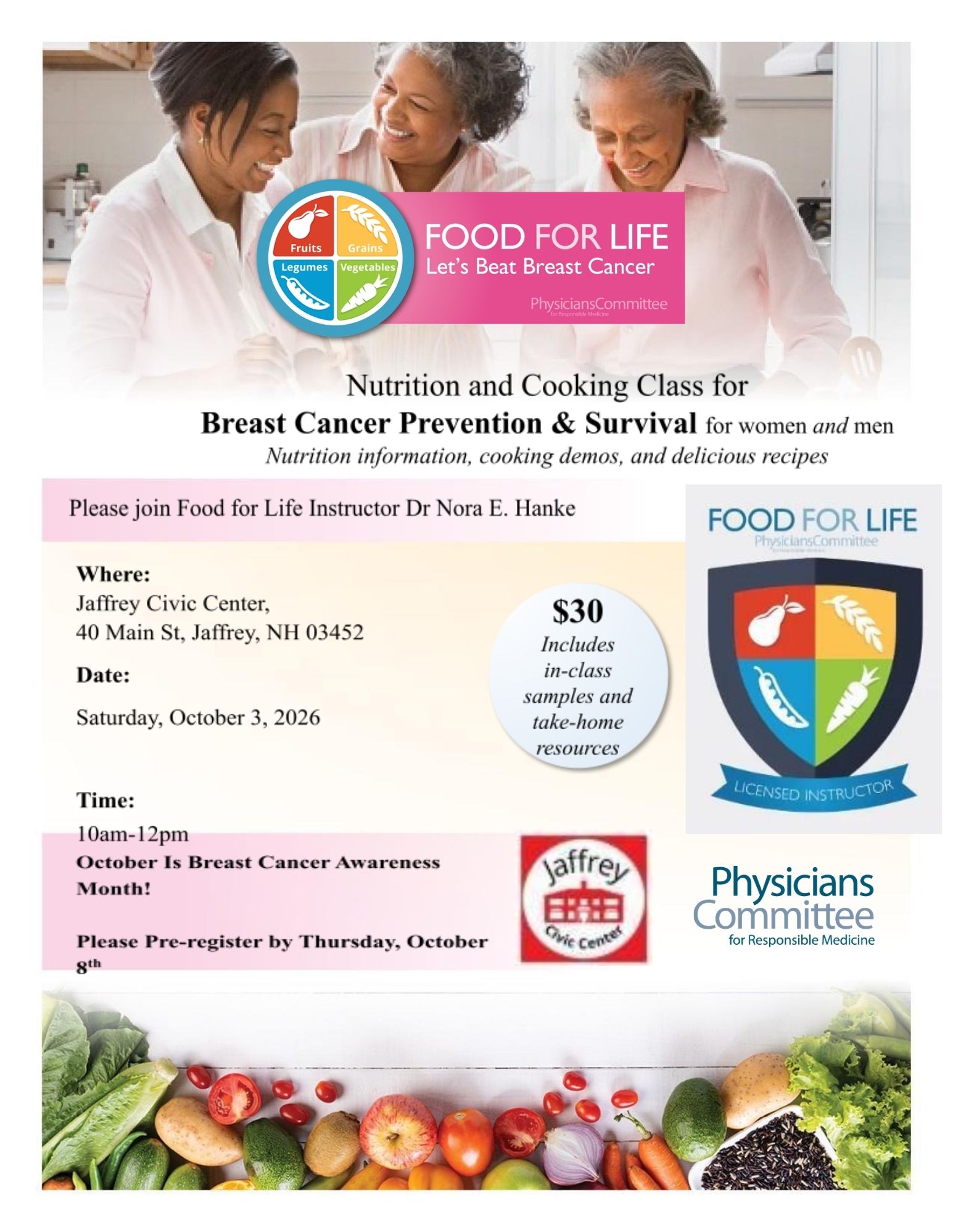 Let’s Beat Breast Cancer Workshop with Dr. Nora E. Hanke