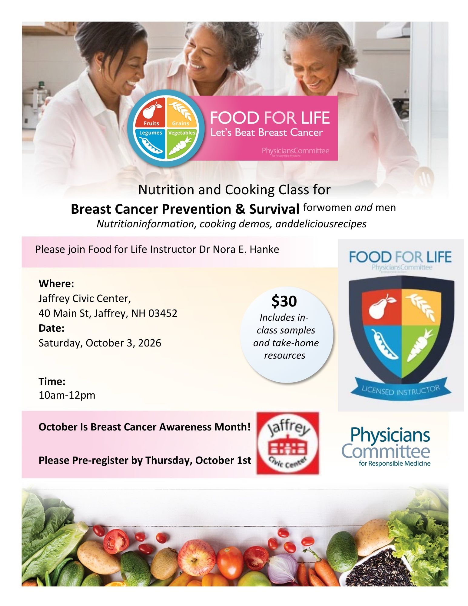 Let’s Beat Breast Cancer Workshop with Dr. Nora E. Hanke