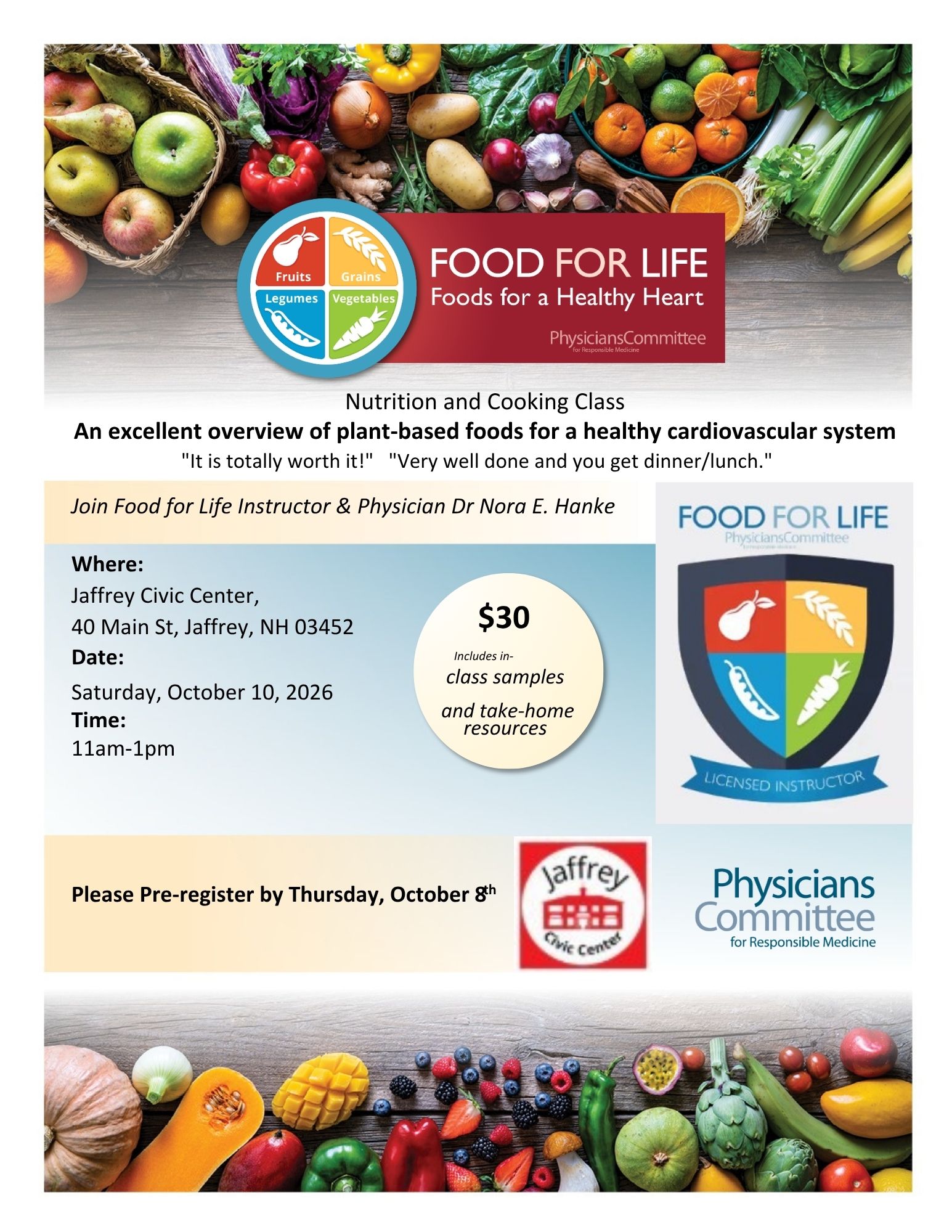 Food for Healthy Heart Workshop with Dr. Nora E. Hanke